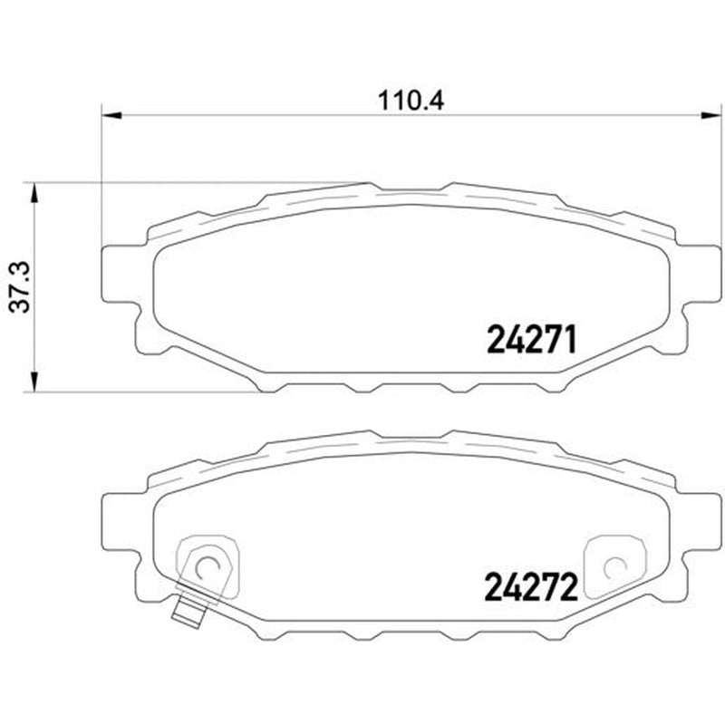 Brembo 4 x Rear Brake Pad Set P78020