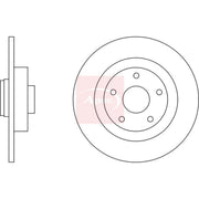Apec 2 x Solid Rear Brake Discs DSK2680