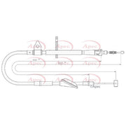 Apec Handbrake Cable Right Rear CAB1449