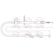 Apec Handbrake Cable Right Rear CAB1449