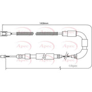 Apec Handbrake Cable Left Rear CAB1535