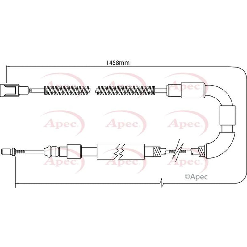 Apec Handbrake Cable Left Rear CAB1535