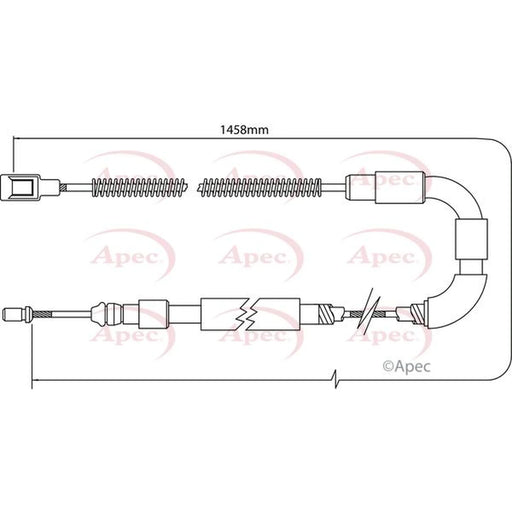 Apec Handbrake Cable Left Rear CAB1535