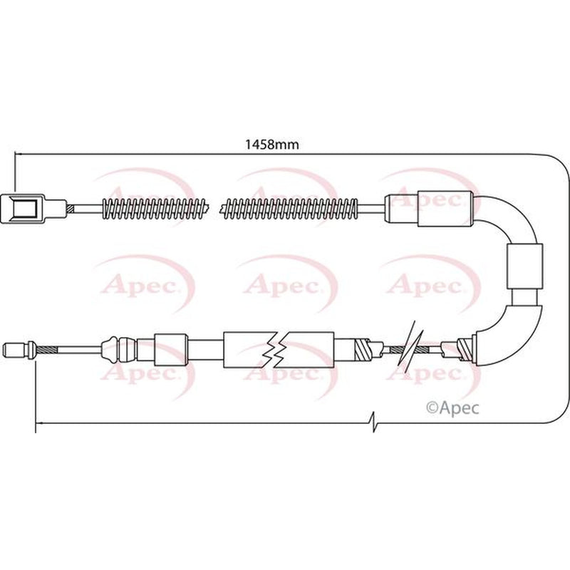 Apec Handbrake Cable Left Rear CAB1535
