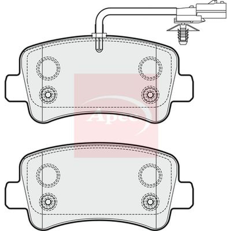 Apec Rear Brake Pad Set PAD1781