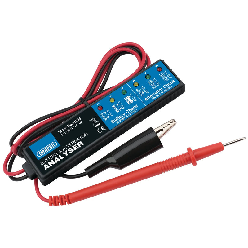 Draper 12V Battery and Alternator Analyser MPN 1176-B