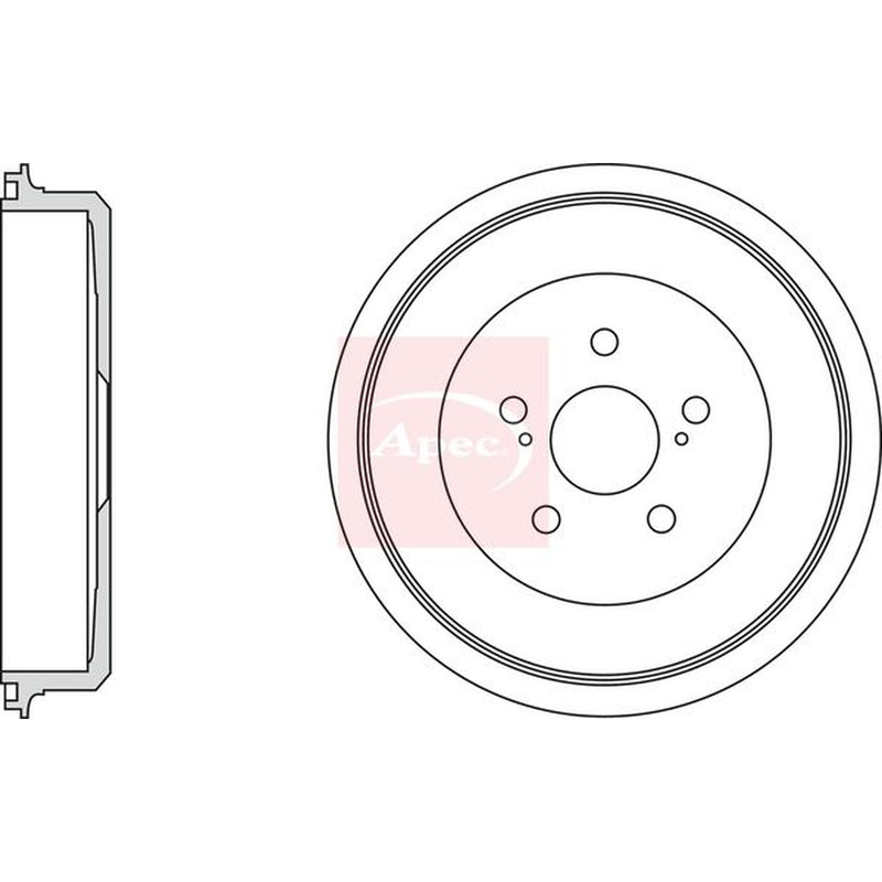 Apec Brake Drum Assembly Rear DRM9809