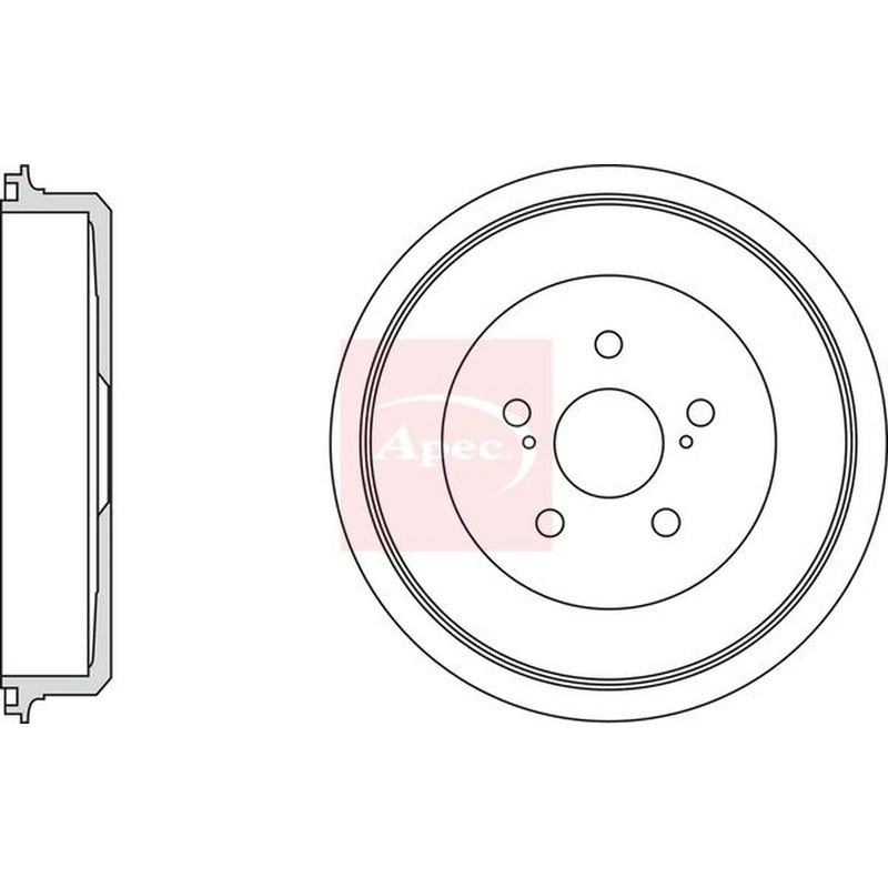 Apec Brake Drum Assembly Rear DRM9809