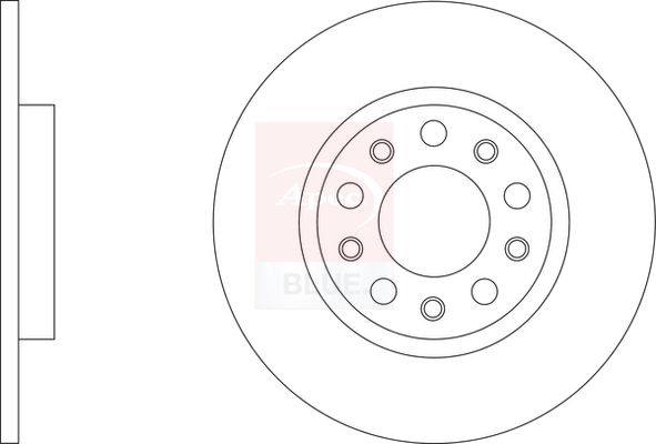 Apec 2 x Brake Disc Set Solid