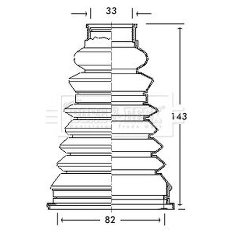 Borg & Beck Drive Shaft Bellow Kit Front Left Polychloroprene ( BCB2163R