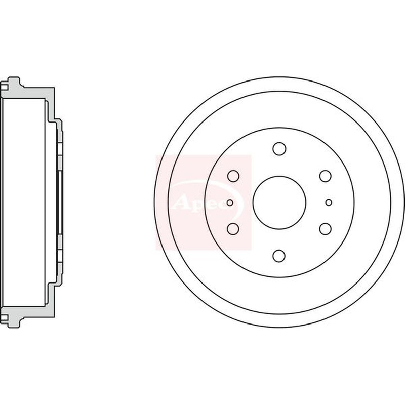 Apec Brake Drum Assembly Rear DRM9972