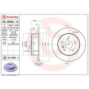 Brembo 2 x Solid Rear Brake Discs 08.B566.11