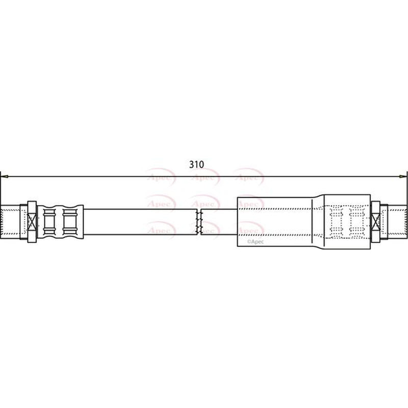 Apec Brake Hydraulic Hose Line Front HOS3223