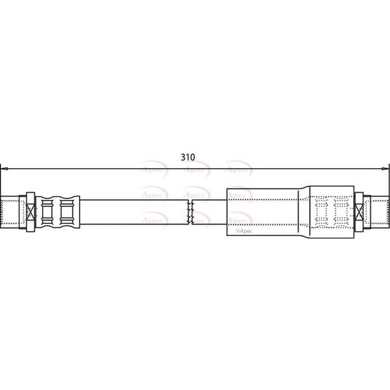 Apec Brake Hydraulic Hose Line Front HOS3223