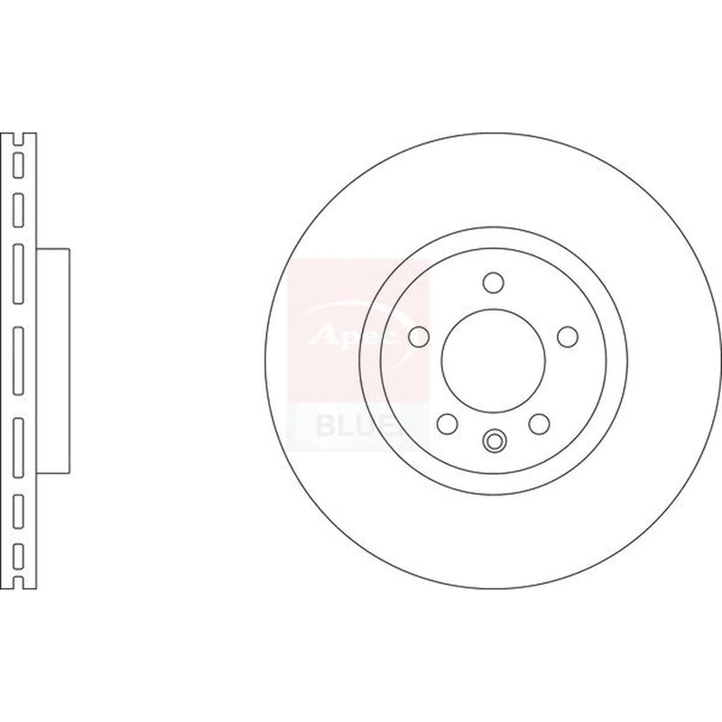 Apec 2 x Vented Front Brake Discs SDK6740