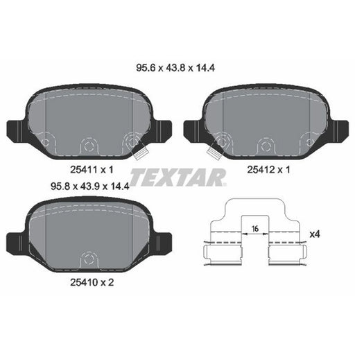 Textar Rear Brake Pad Set 2541101
