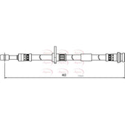 Apec Brake Hydraulic Hose Line Front Right HOS4068