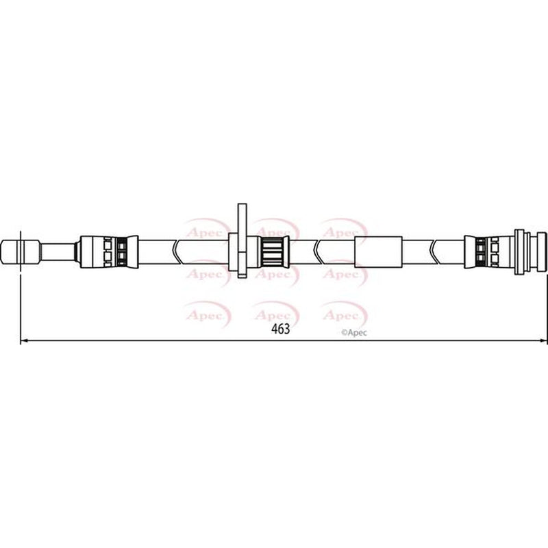 Apec Brake Hydraulic Hose Line Front Right HOS4068