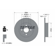 Textar 2 x Solid Rear Brake Discs 92124703
