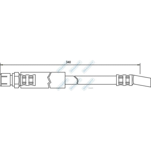 Apec Brake Hydraulic Hose Line Front BHO4026