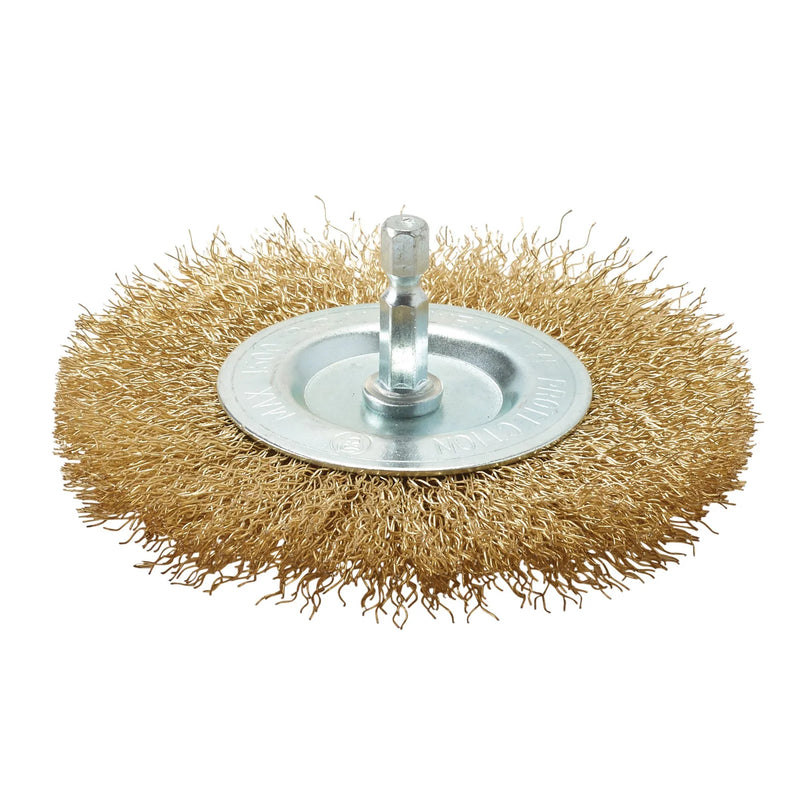 Draper Brassed Steel Crimped Wire Wheel Brush - Multi-Length Options