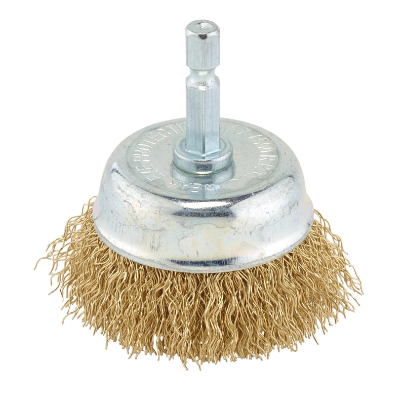 Draper Brassed Steel Crimped Wire Cup Brush - Multi-Length Options