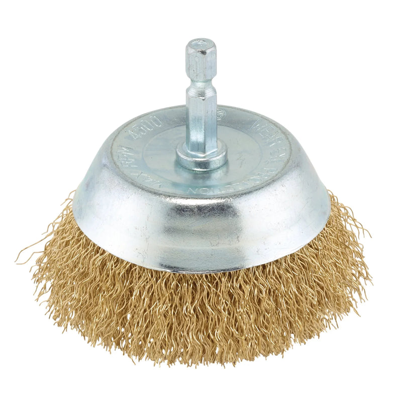 Draper Brassed Steel Crimped Wire Cup Brush - Multi-Length Options