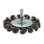 Draper Steel Twist-Knot Wire Wheel Brush 75mm