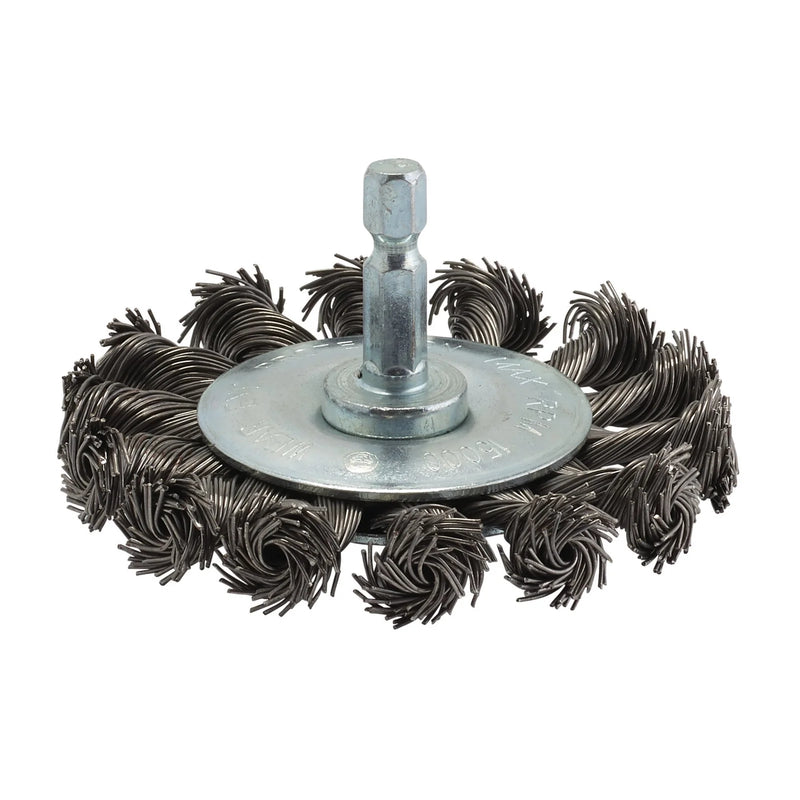 Draper Steel Twist-Knot Wire Wheel Brush 75mm