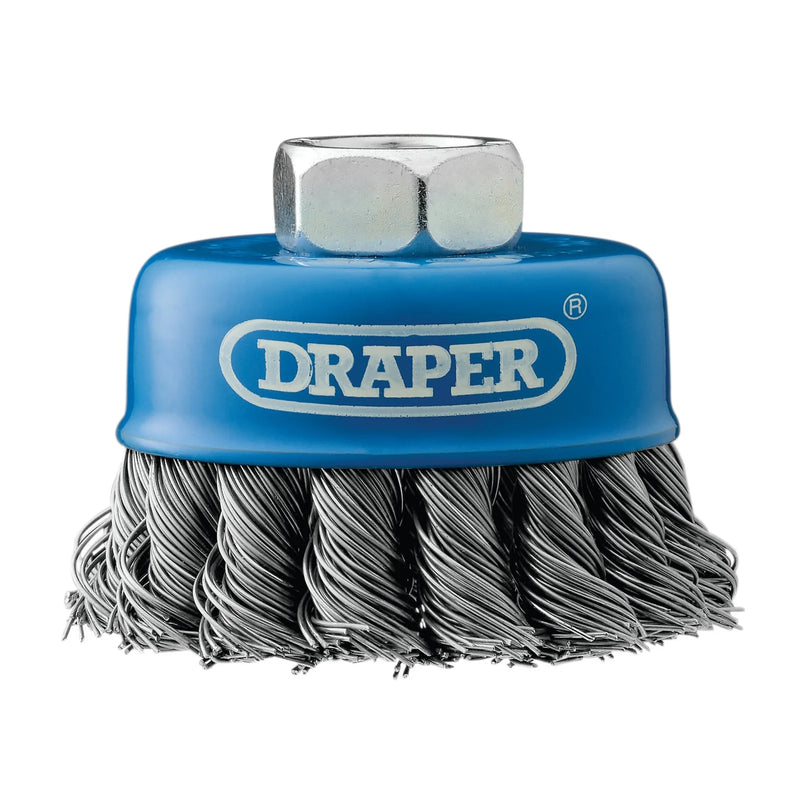 Draper Steel Twist-Knot Wire Cup Brush, M14, Heavy-Duty