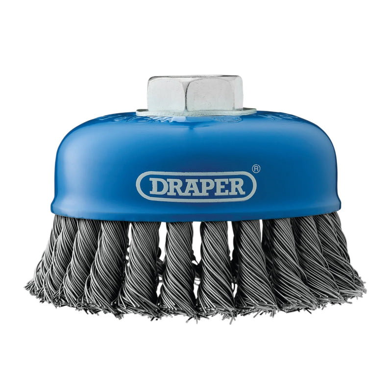 Draper Steel Twist-Knot Wire Cup Brush, M14, Heavy-Duty
