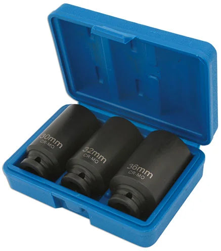 Laser Tools Hub Nut Socket Set 1/2"D 3pc - PL