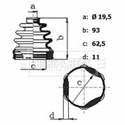 Borg & Beck Drive Shaft Bellow Kit Front Left BCB6431