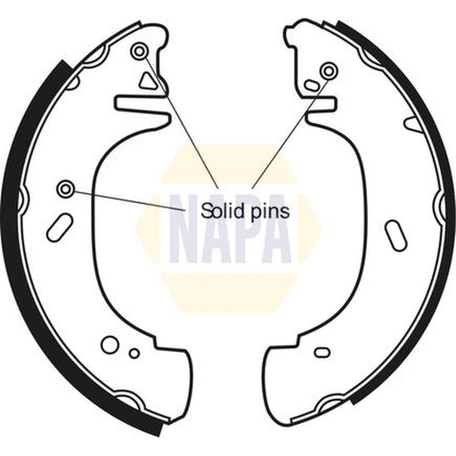 NAPA Brake Shoe Set Axle Kit NBS1023