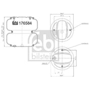 Febi Air Suspension Bellow 228mm 176581