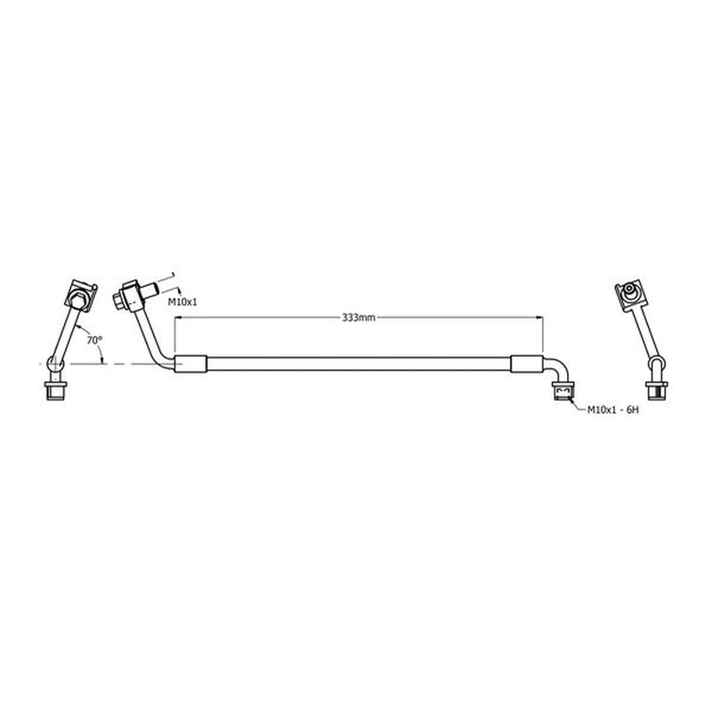 Juratek Brake Hydraulic Hose Line Rear Left JBH1503L
