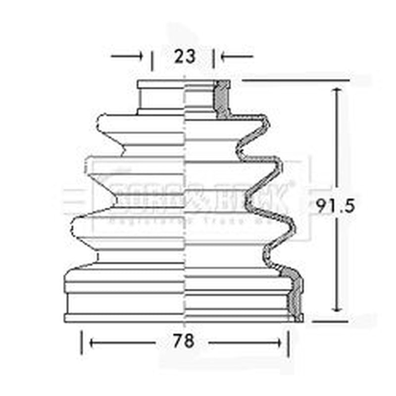 Borg & Beck Drive Shaft Bellow Kit Front Left BCB2586