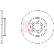 Apec 2 x Vented Front Brake Discs DSK2168