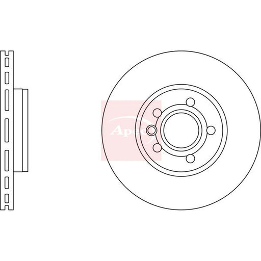 Apec 2 x Vented Front Brake Discs DSK2168