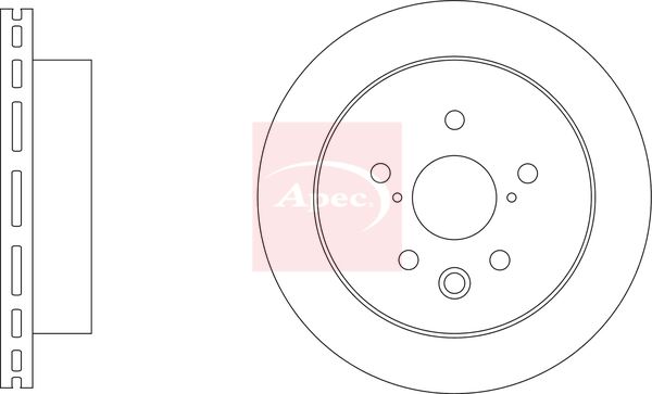 Apec 2 x Brake Disc Set Vented