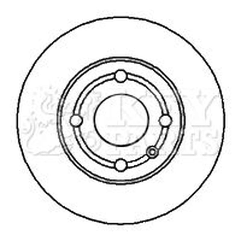 Key Parts 2 x Solid Rear Brake Discs KBD4225