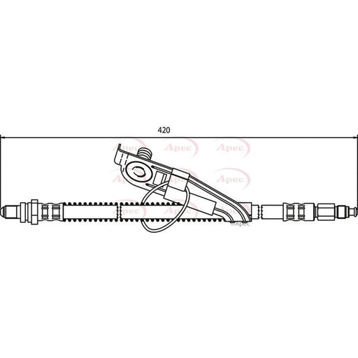 Apec Brake Hydraulic Hose Line Front Right HOS3293