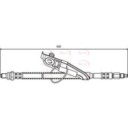 Apec Brake Hydraulic Hose Line Front Right HOS3293