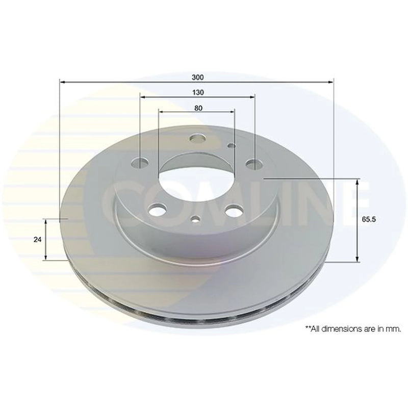 Comline 2 x Front Brake Discs ADC1536V
