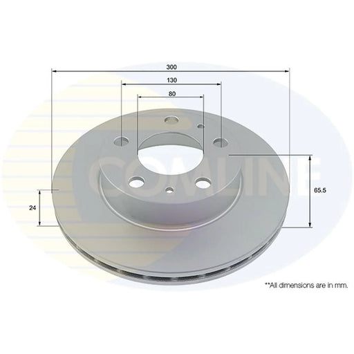 Comline 2 x Front Brake Discs ADC1536V