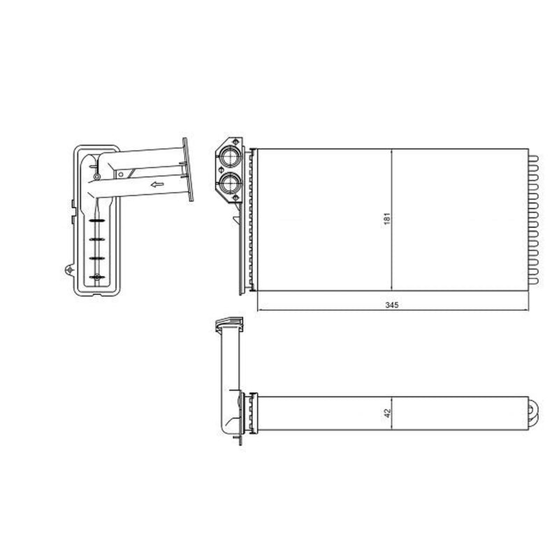NRF Heater Matrix Core Heat Exchanger 54320