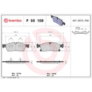 Brembo 4 x Front Brake Pad Set P50108