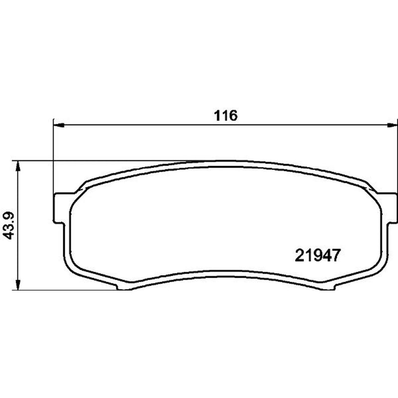 DON Rear Brake Pad Set PCP1080