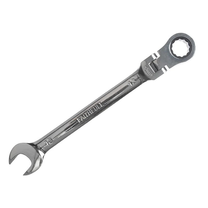 Faithfull Ratchet Combination Spanner Flex Head CV 8-30mm