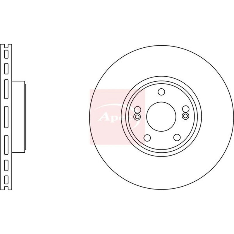 Apec 2 x Vented Front Brake Discs DSK2653